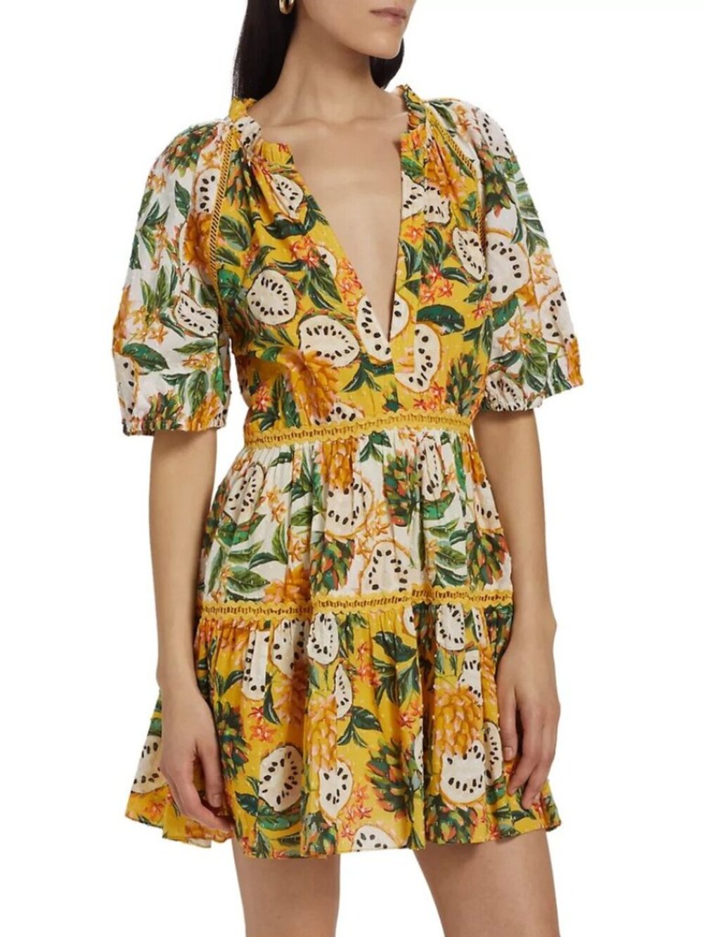 FARM RIO (Anthropologie) fruit print mini dress
